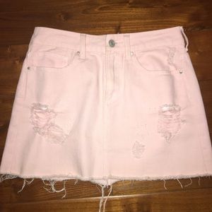 Size 25 Ripped pink denim pacsun skirt